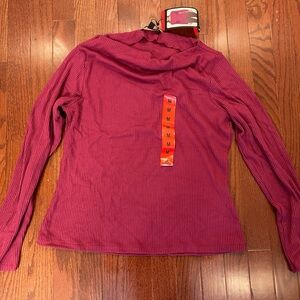Banana Republic Ribbed Top in Deep Pink